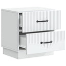 Natskab 2 pcs Hvid 43 x 34,5 x 44,5 cm Konstrueret træ