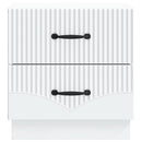 Natskab 2 pcs Hvid 43 x 34,5 x 44,5 cm Konstrueret træ