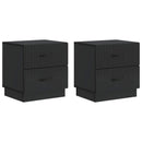 Natskab 2 pcs Sort 43 x 34,5 x 44,5 cm Konstrueret træ