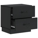 Natskab 2 pcs Sort 43 x 34,5 x 44,5 cm Konstrueret træ