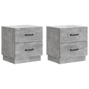 Natskab 2 pcs Betongrå 43 x 34,5 x 44,5 cm Konstrueret træ