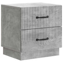 Natskab 2 pcs Betongrå 43 x 34,5 x 44,5 cm Konstrueret træ