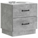 Natskab 2 pcs Betongrå 43 x 34,5 x 44,5 cm Konstrueret træ