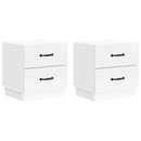 Natskab 2 pcs Hvid højglans 43 x 34,5 x 44,5 cm Konstrueret træ