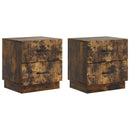 Natskab 2 pcs Røget eg 43 x 34,5 x 44,5 cm Konstrueret træ