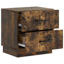 Natskab 2 pcs Røget eg 43 x 34,5 x 44,5 cm Konstrueret træ