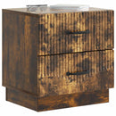 Natskab 2 pcs Røget eg 43 x 34,5 x 44,5 cm Konstrueret træ