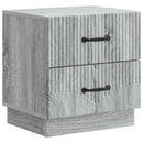 Natskab 2 pcs Grå sonoma-eg 43 x 34,5 x 44,5 cm Konstrueret træ