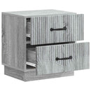 Natskab 2 pcs Grå sonoma-eg 43 x 34,5 x 44,5 cm Konstrueret træ