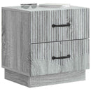 Natskab 2 pcs Grå sonoma-eg 43 x 34,5 x 44,5 cm Konstrueret træ