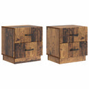 Natskab 2 pcs Gammelt træ 43 x 34,5 x 44,5 cm Konstrueret træ
