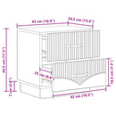 Natskab 2 pcs Artisan-eg 43 x 34,5 x 44,5 cm Konstrueret træ