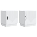 Sengebord 2 pcs Hvid 43 x 34,5 x 47 cm Konstrueret træ