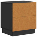 Sengebord 2 pcs Sort 43 x 34,5 x 47 cm Konstrueret træ
