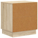 Sengebord 2 pcs Sonoma-eg 43 x 34,5 x 47 cm Konstrueret træ