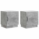Sengebord 2 pcs Beton Grå 43 x 34,5 x 47 cm Konstrueret træ