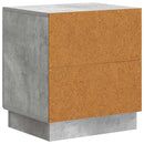 Sengebord 2 pcs Beton Grå 43 x 34,5 x 47 cm Konstrueret træ