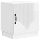 Sengebord 2 pcs Hvid højglans 43 x 34,5 x 47 cm Konstrueret træ