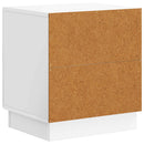 Sengebord 2 pcs Hvid højglans 43 x 34,5 x 47 cm Konstrueret træ