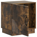 Sengebord 2 pcs Røget eg 43 x 34,5 x 47 cm Konstrueret træ