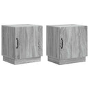 Sengebord 2 pcs Grå Sonoma 43 x 34,5 x 47 cm Konstrueret træ