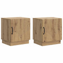 Sengebord 2 pcs Artisan-eg 43 x 34,5 x 47 cm Konstrueret træ