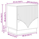 Sengebord 2 pcs Artisan-eg 43 x 34,5 x 47 cm Konstrueret træ