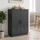 Sideboard Sort 66 x 34,5 x 87 cm Konstrueret træ