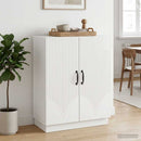Sideboard Hvid højglans 66 x 34,5 x 87 cm Konstrueret træ