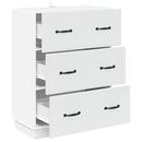 Skuffeskab Hvid 66 x 34,5 x 87 cm Konstrueret træ