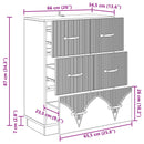 Skuffeskab Hvid 66 x 34,5 x 87 cm Konstrueret træ