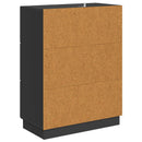 Skuffeskab Sort 66 x 34,5 x 87 cm Konstrueret træ