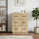 Skuffeskab Sonoma-eg 66 x 34,5 x 87 cm Konstrueret træ