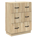 Skuffeskab Sonoma-eg 66 x 34,5 x 87 cm Konstrueret træ