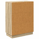 Skuffeskab Sonoma-eg 66 x 34,5 x 87 cm Konstrueret træ