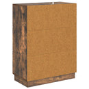 Skuffeskab Røget eg 66 x 34,5 x 87 cm Konstrueret træ