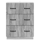 Skuffeskab Grå sonoma-eg 66 x 34,5 x 87 cm Konstrueret træ