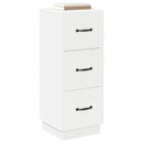 Skuffeskab Hvid 33 x 34,5 x 87 cm Konstrueret træ