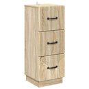 Skuffeskab Sonoma-eg 33 x 34,5 x 87 cm Konstrueret træ