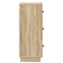 Skuffeskab Sonoma-eg 33 x 34,5 x 87 cm Konstrueret træ
