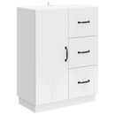 Sideboard med skuffe Hvid 66 x 34,5 x 87 cm Konstrueret træ