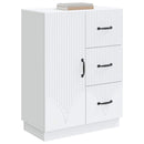 Sideboard med skuffe Hvid 66 x 34,5 x 87 cm Konstrueret træ