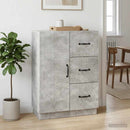 Sideboard med skuffe Betongrå 66 x 34,5 x 87 cm Konstrueret træ