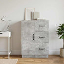 Sideboard med skuffe Betongrå 66 x 34,5 x 87 cm Konstrueret træ