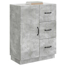 Sideboard med skuffe Betongrå 66 x 34,5 x 87 cm Konstrueret træ