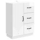 Sideboard Hvid højglans 66 x 34,5 x 87 cm Konstrueret træ