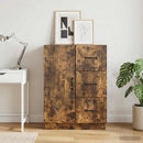 Sideboard med skuffe Røget eg 66 x 34,5 x 87 cm Konstrueret træ