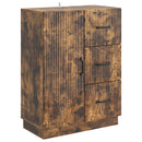 Sideboard med skuffe Røget eg 66 x 34,5 x 87 cm Konstrueret træ