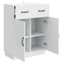 Sideboard med skuffe Hvid 66 x 34,5 x 87 cm Konstrueret træ