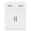 Sideboard med skuffe Hvid 66 x 34,5 x 87 cm Konstrueret træ